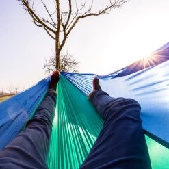 Nouveau ✔️ Amazonas Adventure Hamac, rouge/orange 🧨 -Meubles de camping Soldes amazonas adventure haengematte ice blue 3