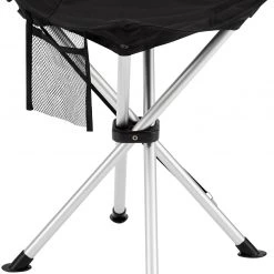 Meilleure affaire 🎁 CAMPZ Tabouret pliant en aluminium à 4 pieds, noir/gris 😍