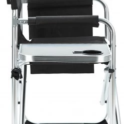 Grosses soldes 🔥 CAMPZ Chaise de direction en aluminium, noir/gris 🤩 -Meubles de camping Soldes campz aluminium directors chair black grey 3