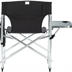 Grosses soldes 🔥 CAMPZ Chaise de direction en aluminium, noir/gris 🤩 -Meubles de camping Soldes campz aluminium directors chair black grey 4