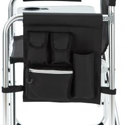 Grosses soldes 🔥 CAMPZ Chaise de direction en aluminium, noir/gris 🤩 -Meubles de camping Soldes campz aluminium directors chair black grey 5