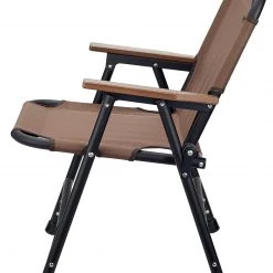 Sortie 👍 CAMPZ Chaise pliante en aluminium Simple, marron/noir 😍 -Meubles de camping Soldes campz aluminium folding chair single brown 4