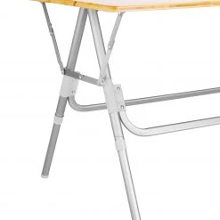 Coupon 🎁 CAMPZ Table en bambou 100x60x58cm, marron/gris 🎁 -Meubles de camping Soldes campz bamboo table 100x60x58cm brown grey 3