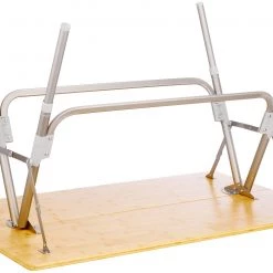 Coupon 🎁 CAMPZ Table en bambou 100x60x58cm, marron/gris 🎁 -Meubles de camping Soldes campz bamboo table 100x60x58cm brown grey 4