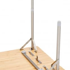 Promo 😍 CAMPZ Table en bambou 100x65x65cm avec filet de rangement, marron 🎁 -Meubles de camping Soldes campz bamboo table 100x65x65cm with storage mesh brown 6