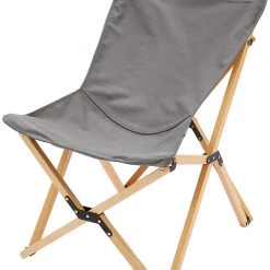 Budget 🌟 CAMPZ Chaise pliante en bois de hêtre, marron/gris 👏
