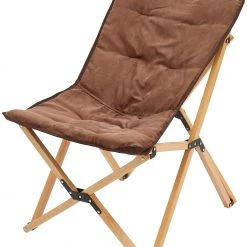 Promo 🤩 CAMPZ Ensemble de chaises pliantes en bois de hêtre avec revêtement, marron 🛒