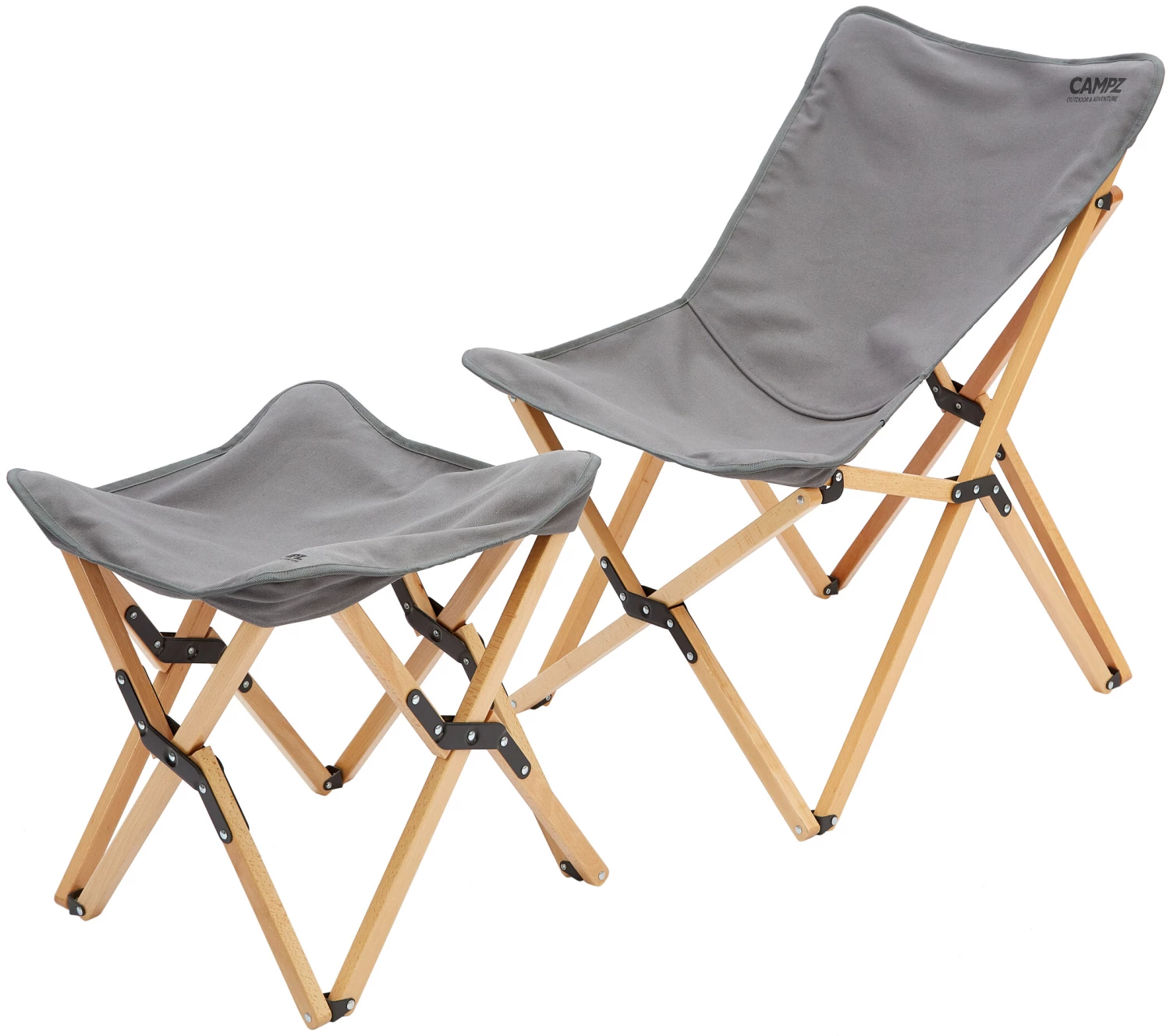 Top 10 đ CAMPZ Ensemble de chaises pliantes en bois de hĂȘtre Ensemble avec revĂȘtement et repose-pieds, gris/marron đ 1 Top 10 đ CAMPZ Ensemble de chaises pliantes en bois de hĂȘtre Ensemble avec revĂȘtement et repose-pieds, gris/marron đ