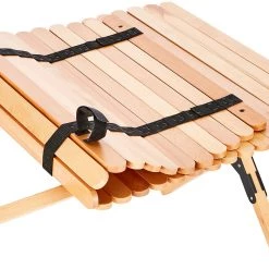 Remise 🎉 CAMPZ Table à roulettes en hêtre 100x60x45cm, marron 🎁 -Meubles de camping Soldes campz beech wood folding table 100x60x45cm brown 4