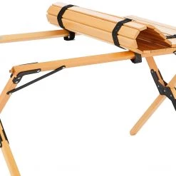 Promo 🧨 CAMPZ Table à roulettes en hêtre 90x60x53cm, marron 🔥 -Meubles de camping Soldes campz beech wood folding table 90x60x53cm brown 5