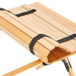 Promo 🧨 CAMPZ Table à roulettes en hêtre 90x60x53cm, marron 🔥 -Meubles de camping Soldes campz beech wood folding table 90x60x53cm brown 6