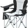 Offres 🔔 CAMPZ Chaise avec accoudoirs Deluxe, gris/noir 🎁