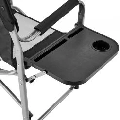 Bon marché 🔔 CAMPZ Chaise de direction, noir/gris 🎉 -Meubles de camping Soldes campz directors chair black grey 5