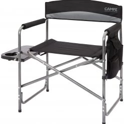 Les meilleures critiques de 🥰 CAMPZ Chaise pliante avec tablette d'appoint, noir/gris ⭐