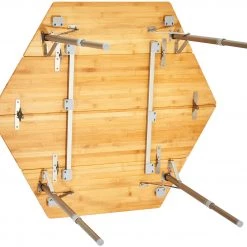 Les meilleures critiques de ✔️ CAMPZ Hexa Table pliante en bambou 100x86x40/60cm, marron 👍 -Meubles de camping Soldes campz hexa bambus falttisch o100x50 70cm braun 3