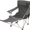 Meilleur prix 🔥 CAMPZ Lounger Chaise pliante avec repose-pieds, gris 💯