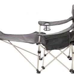 Meilleur prix 🔥 CAMPZ Lounger Chaise pliante avec repose-pieds, gris 💯 -Meubles de camping Soldes campz lounger faltstuhl mit fussablage anthrazit 5