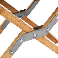 Acheter 🎉 CAMPZ Tabouret pliant Bamboo, noir/marron 🔥 -Meubles de camping Soldes campz lounger folding chair with detachable footrest black 6