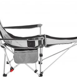 Sortie 🎉 CAMPZ Chaise longue pliante en maille avec repose-pieds amovible, gris/noir 🎁 8 Sortie 🎉 CAMPZ Chaise longue pliante en maille avec repose-pieds amovible, gris/noir 🎁 -Meubles de camping Soldes campz mesh lounger folding chair with detachable footrest black grey 3