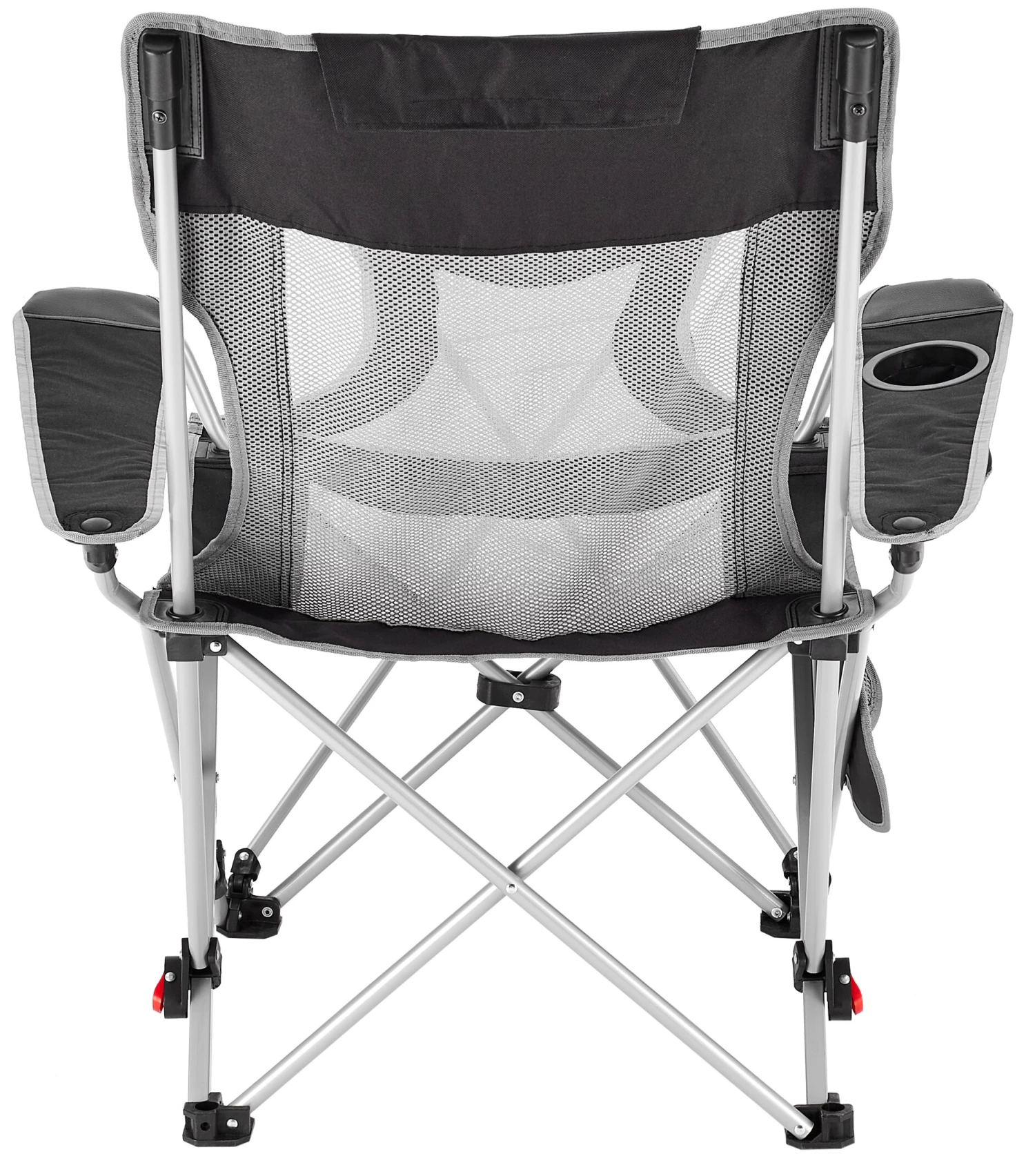 Sortie 🎉 CAMPZ Chaise longue pliante en maille avec repose-pieds amovible, gris/noir 🎁 4 Sortie 🎉 CAMPZ Chaise longue pliante en maille avec repose-pieds amovible, gris/noir 🎁 – Image 4