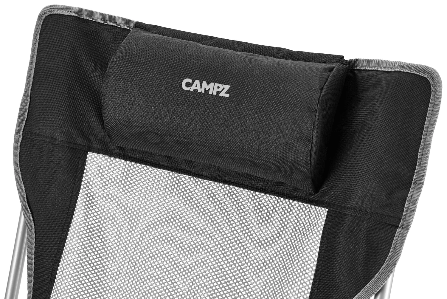 Sortie 🎉 CAMPZ Chaise longue pliante en maille avec repose-pieds amovible, gris/noir 🎁 5 Sortie 🎉 CAMPZ Chaise longue pliante en maille avec repose-pieds amovible, gris/noir 🎁 – Image 5