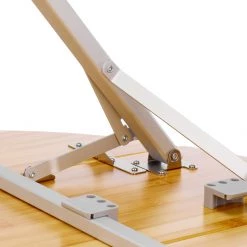 Grosses soldes 👏 CAMPZ Table ronde en bambou 90x46/70cm, marron/gris 🎉 -Meubles de camping Soldes campz round bamboo table 90x46 70cm brown grey 6