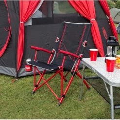 Nouveau ❤️ Coleman Bungee Chaise Festival Collection, noir/rouge ⭐ -Meubles de camping Soldes coleman bungee chair festival collection red 4