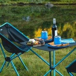 Promo 👏 Helinox Café Chaise, vert 🌟 -Meubles de camping Soldes helinox cafe chair black cyan blue 6