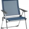 Sortie ❤️ Lafuma Mobilier Alu Cham XL Chaise de camping avec Cannage Phifertex, bleu/argent 🤩