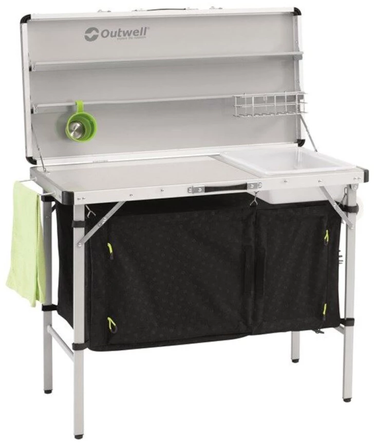 Bon marché 🎉 Outwell Drayton Table de cuisine, noir/blanc 👍 3 Bon marché 🎉 Outwell Drayton Table de cuisine, noir/blanc 👍 – Image 3