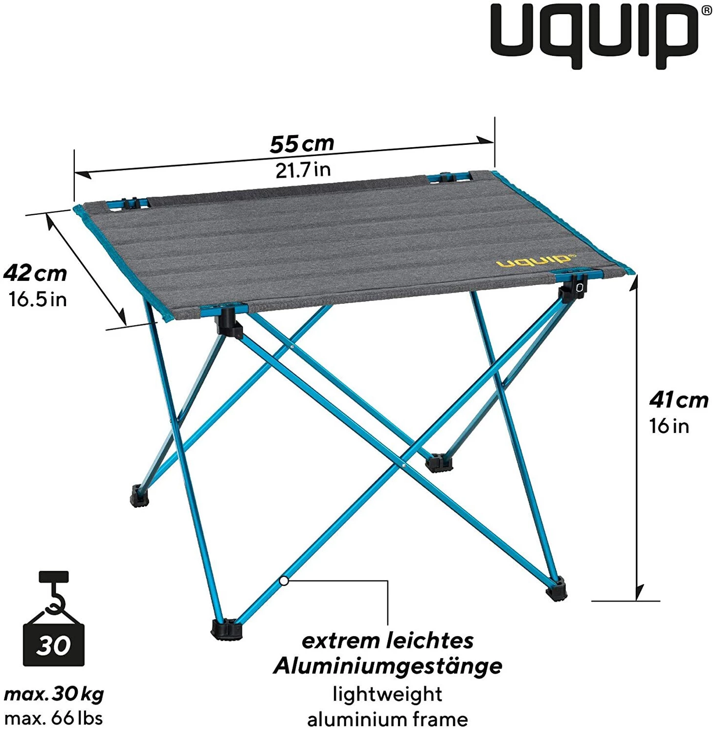 Budget ✔️ Uquip Liberty Table pliante, gris 😉 2 Budget ✔️ Uquip Liberty Table pliante, gris 😉 – Image 2