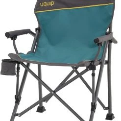 Meilleure vente 🔥 Uquip Roxy Chaise pliante, gris/Bleu pétrole 😀
